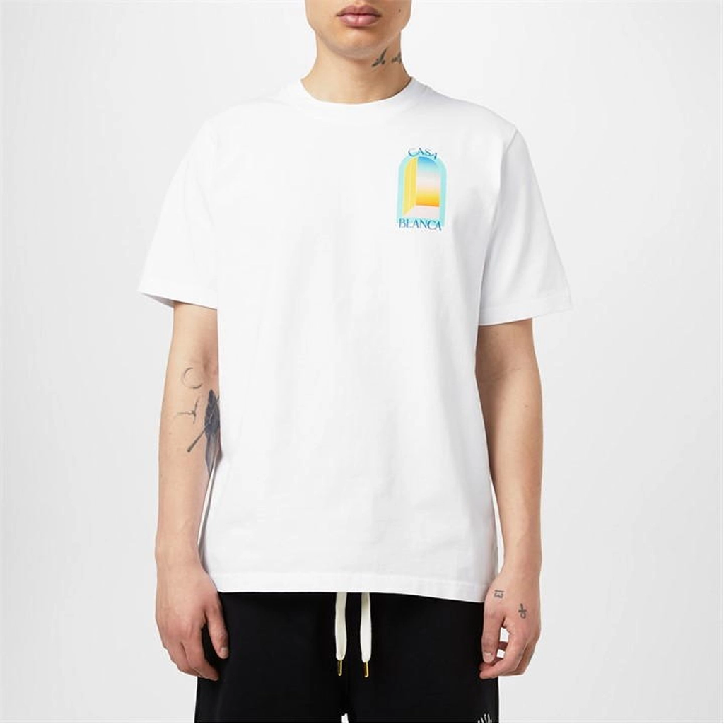 Casablanca Gradient L'Arche T-Shirt - White