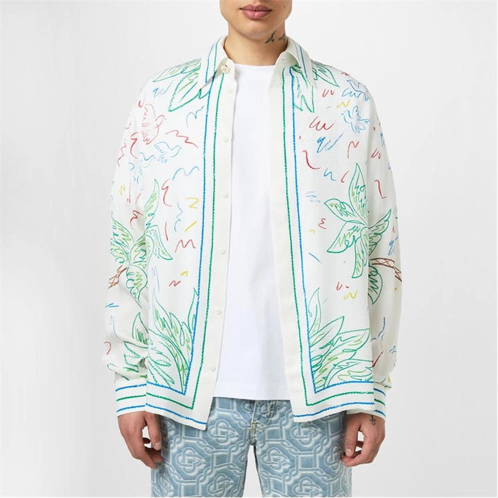 Casablanca Cartoon Silk Shirt - Multi