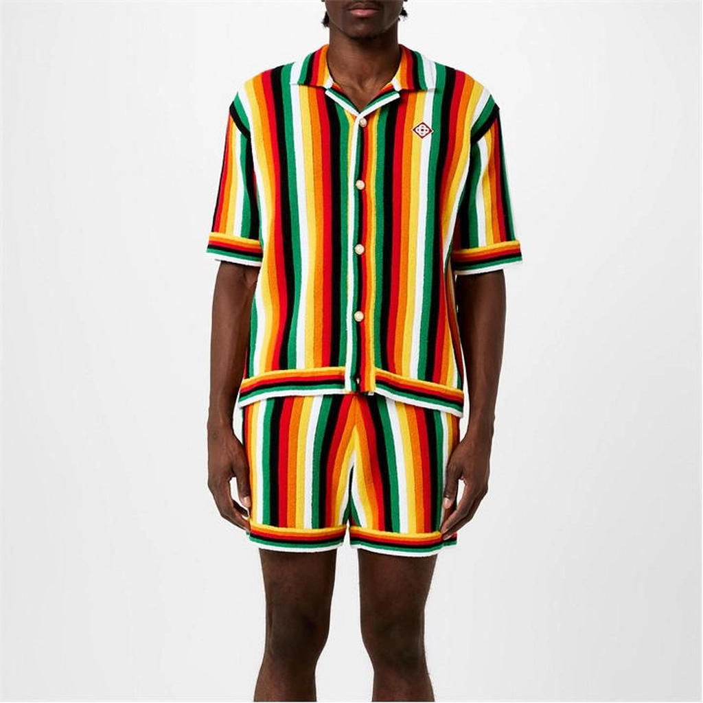 Casablanca Casa Stripe Tw Shirt Sn42 - Multi