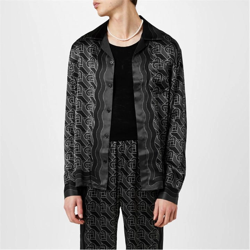 Casablanca Casa Mono Silk L/S Sn34 - Black