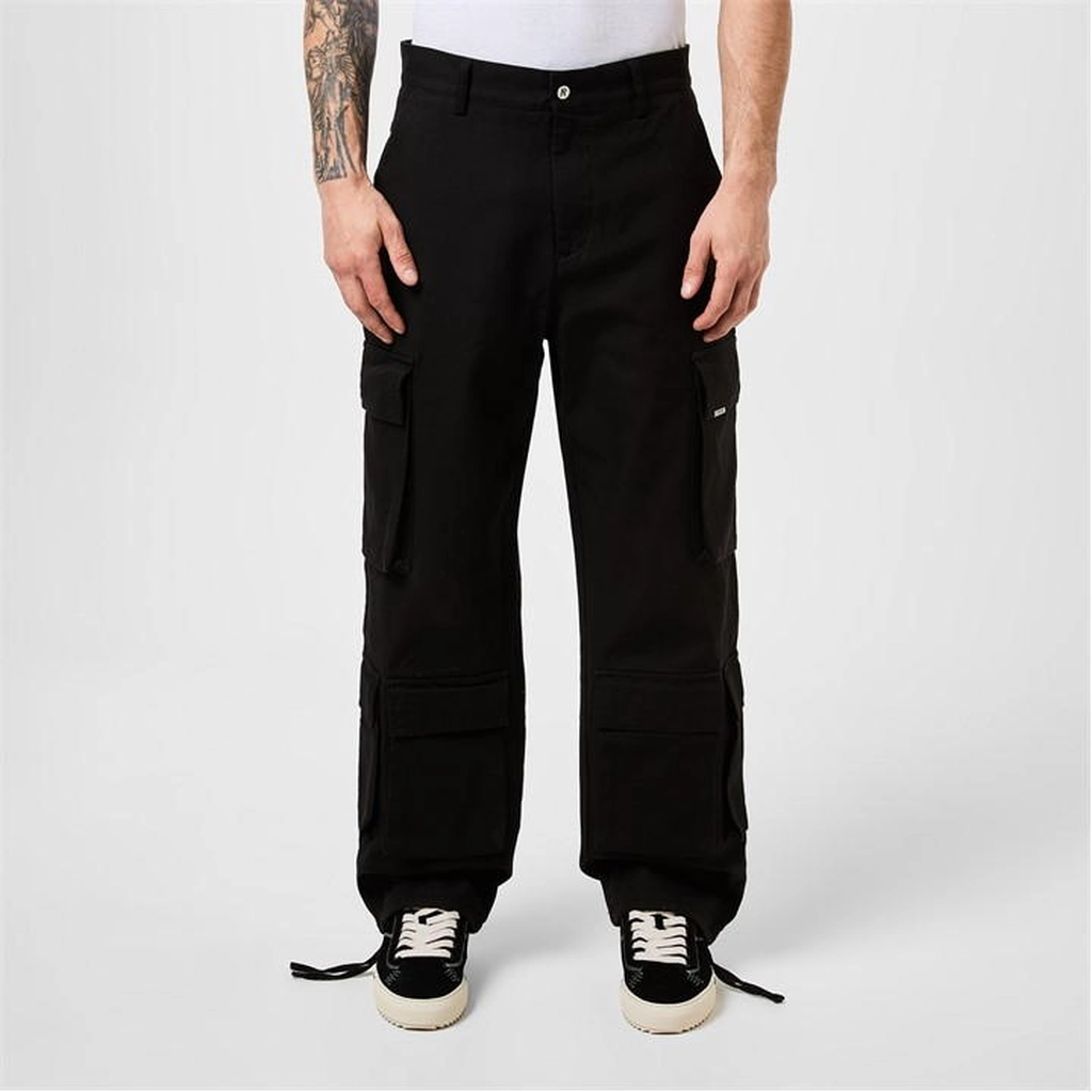 Represent Baggy Cargo Pants - Black