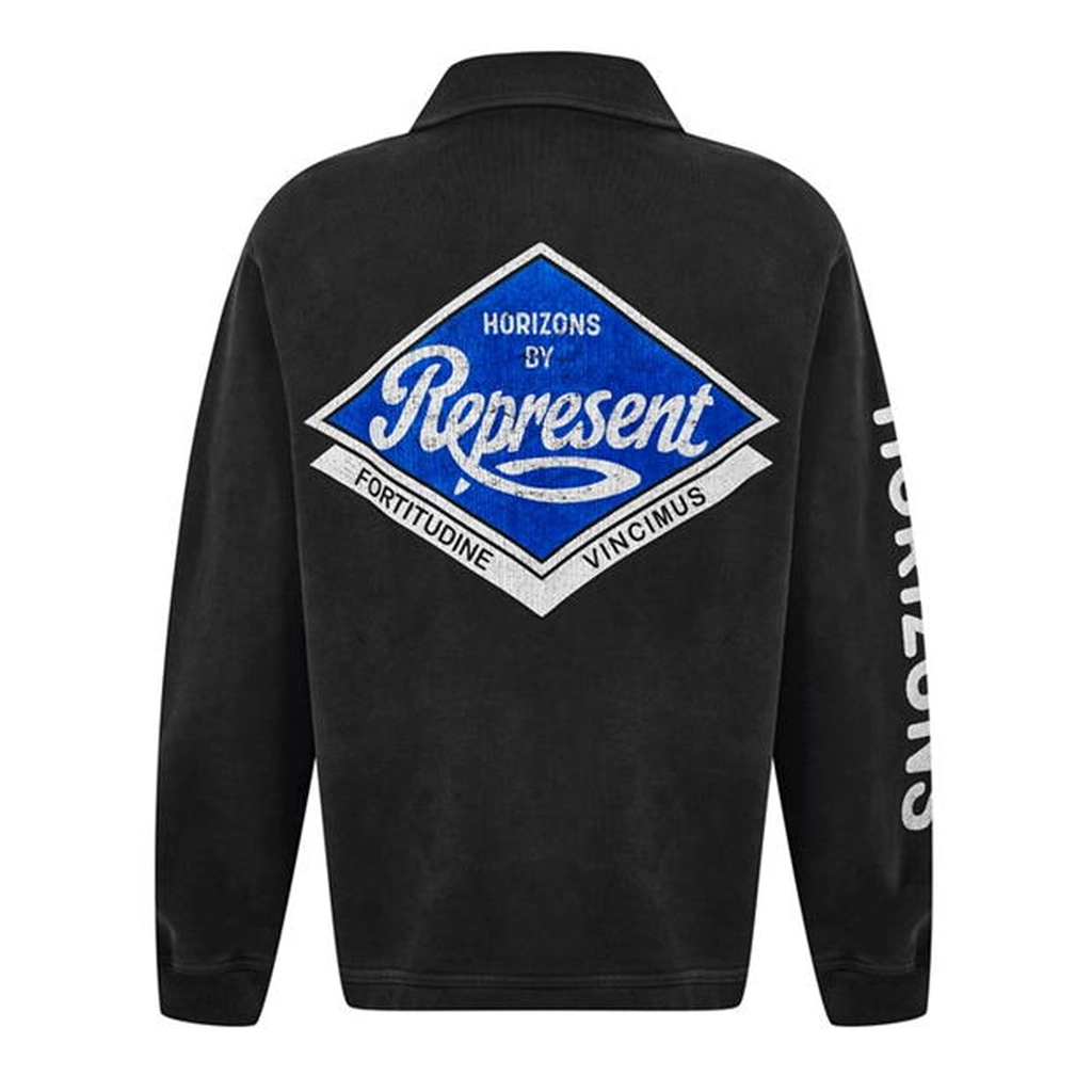 Represent Classic Parts Quarter Zip Sweatshirt - Black