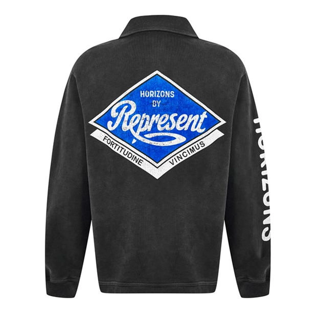 Represent Classic Parts Quarter Zip Sweatshirt - Black