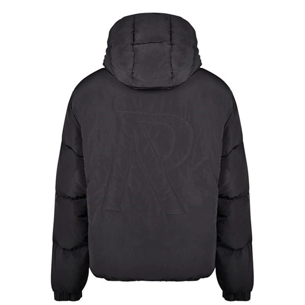 Represent Initial Hood Puffer Jacket - Black