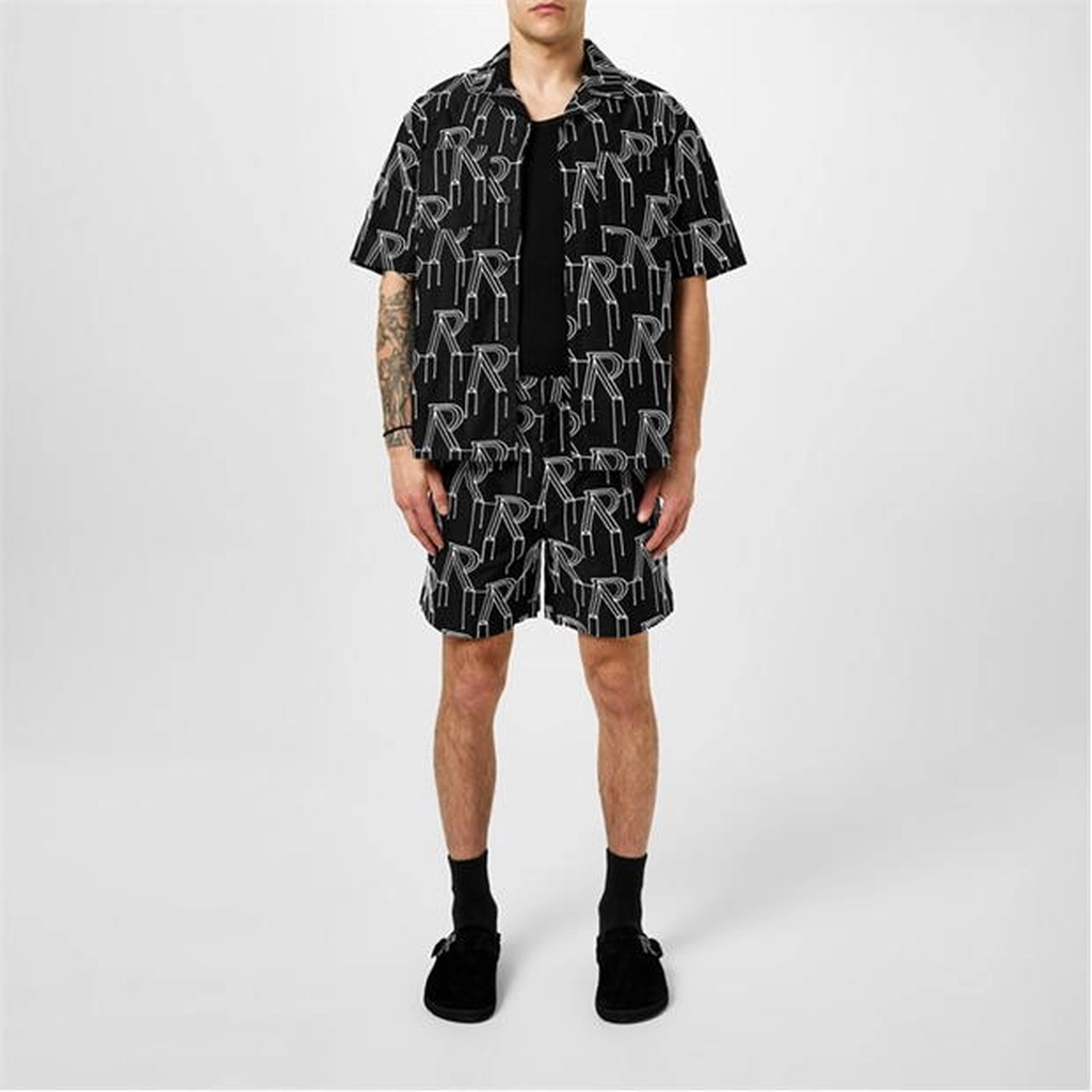 Represent Initial Tailored Shorts - Black