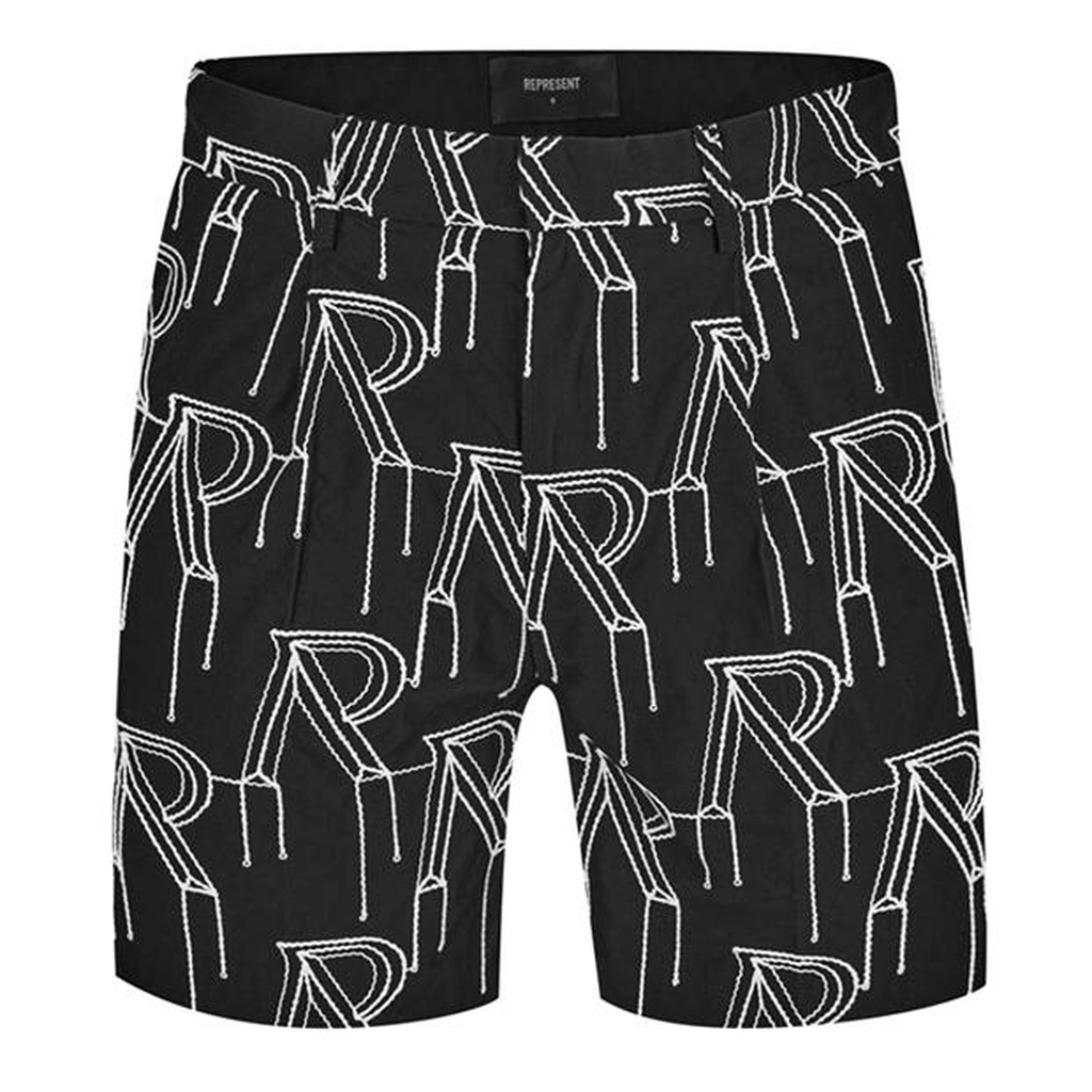 Represent Initial Tailored Shorts - Black