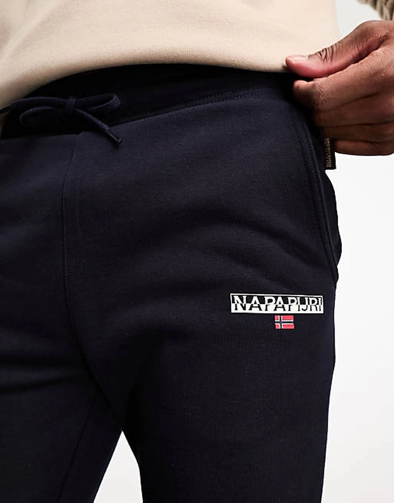Napapijri Ice logo fleece joggers in navy