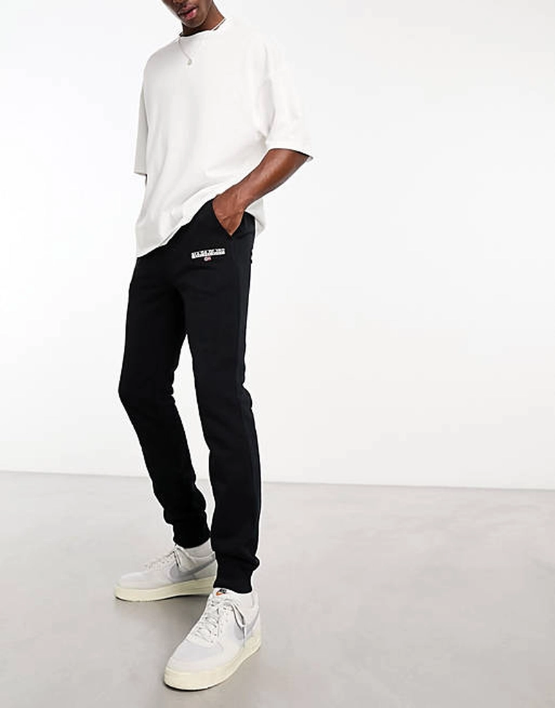 Napapijri Ice logo fleece joggers in black