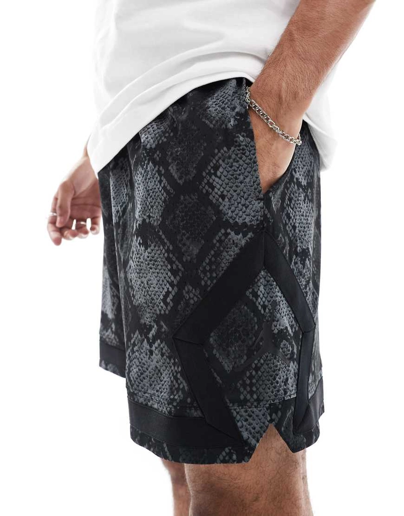 Nike Dri-FIT snakeskin shorts in black
