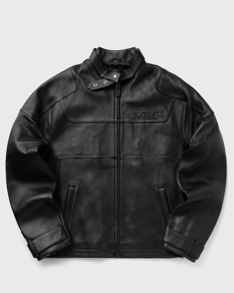 Avirex BLACK MOTO JACKET men Bomber Jackets black in