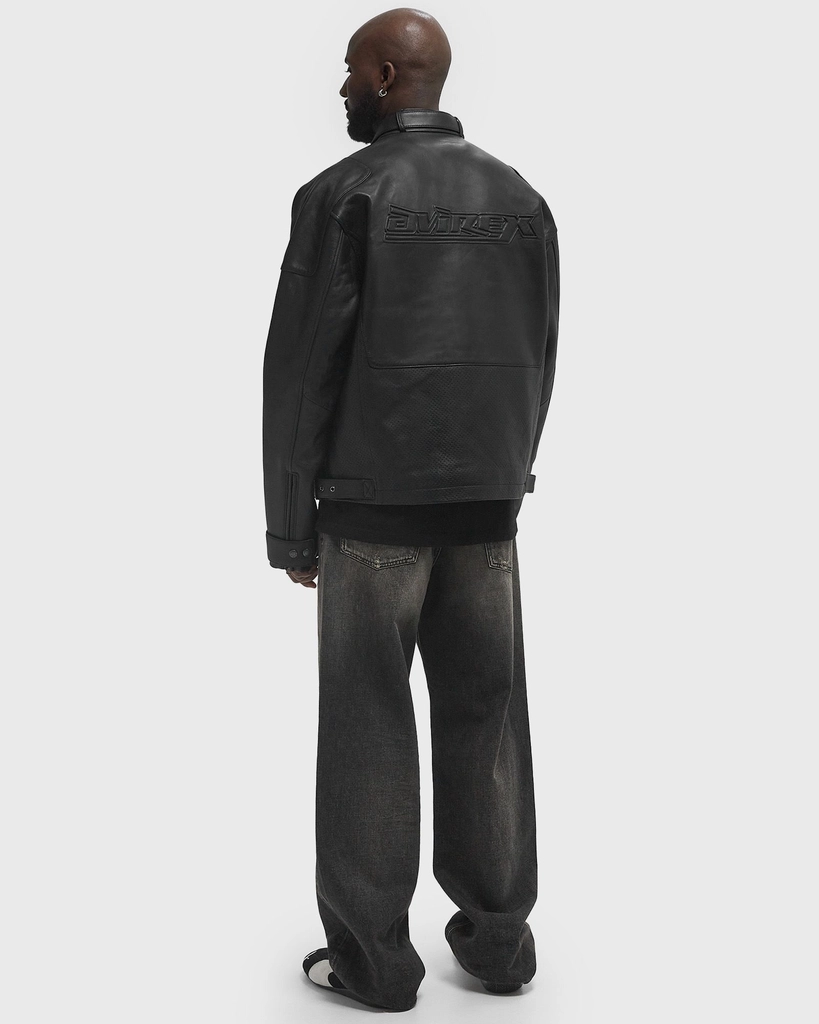 Avirex BLACK MOTO JACKET men Bomber Jackets black in
