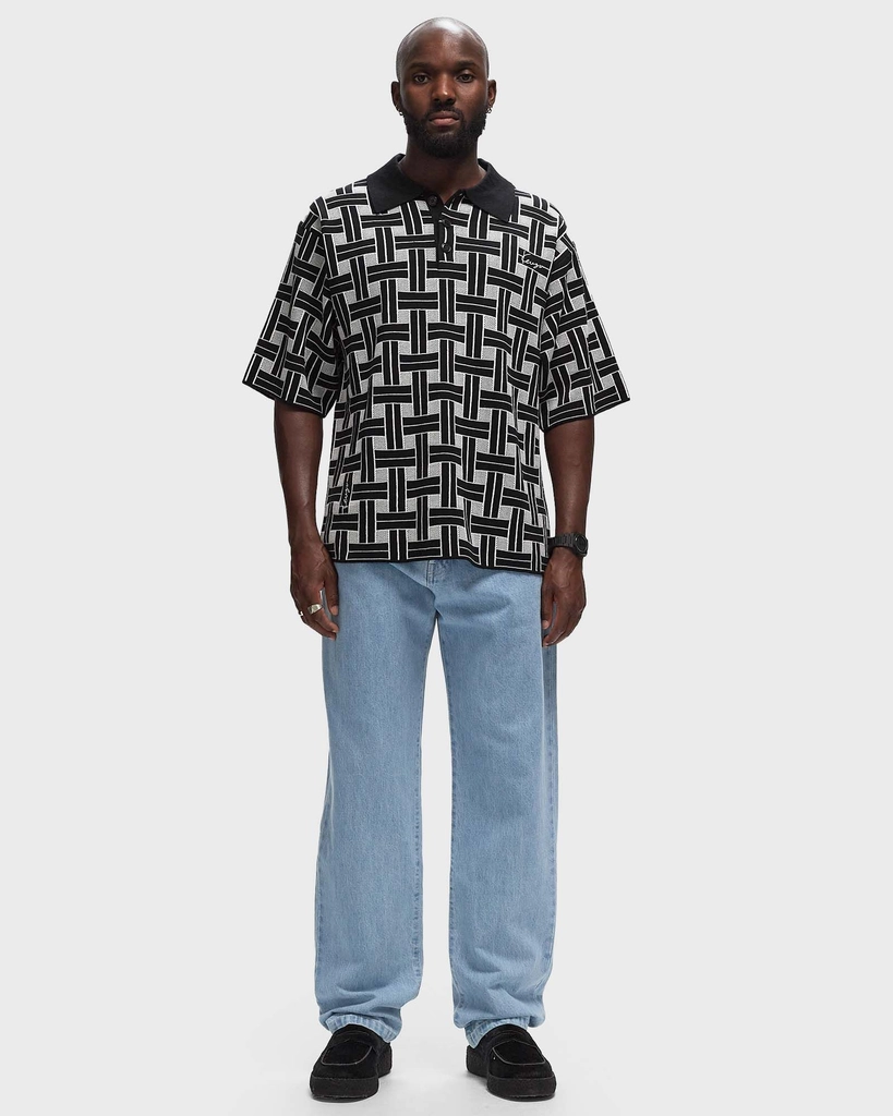 Kenzo WEAVE POLO men Polos black|grey in