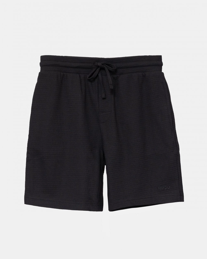 Hugo Austin Mens  Austin Mens  Austin Mens Waffle-Structured Pyjama Shorts with Embroidered Logo