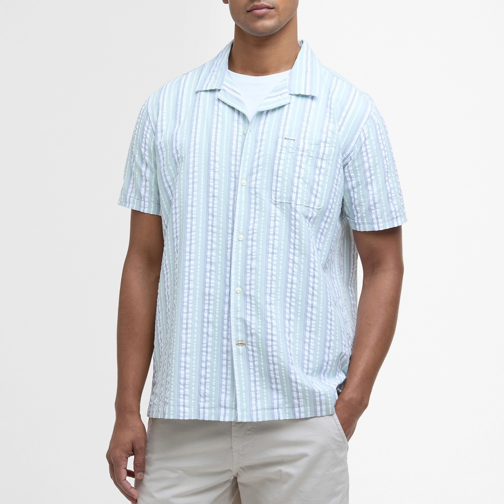 Barbour Beechcroft Regular-Fit Striped Cotton-Seersucker Shirt - S