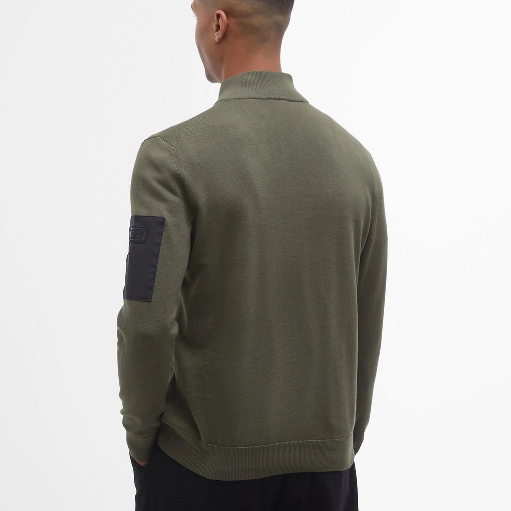 Barbour Blades Cotton Half Zip Knit Jumper - XL