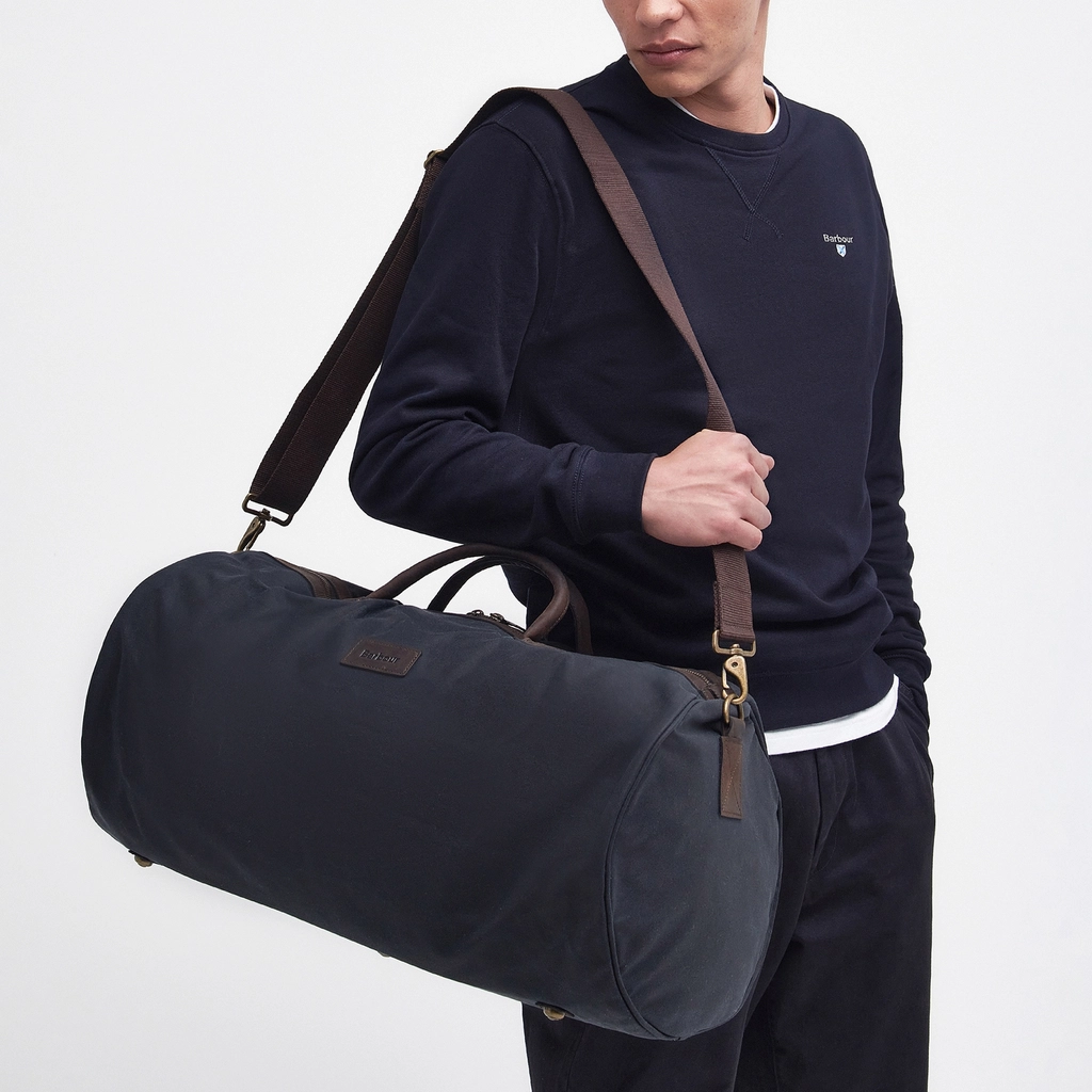 Barbour Men's Wax Holdall Bag - Navy