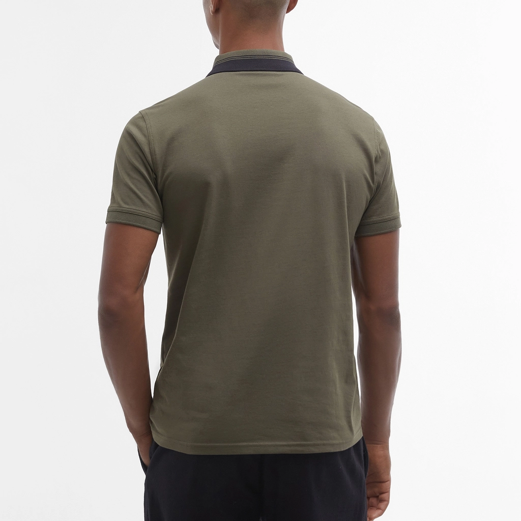 Barbour Orton Tipped Cotton-Jersey Polo Shirt - S