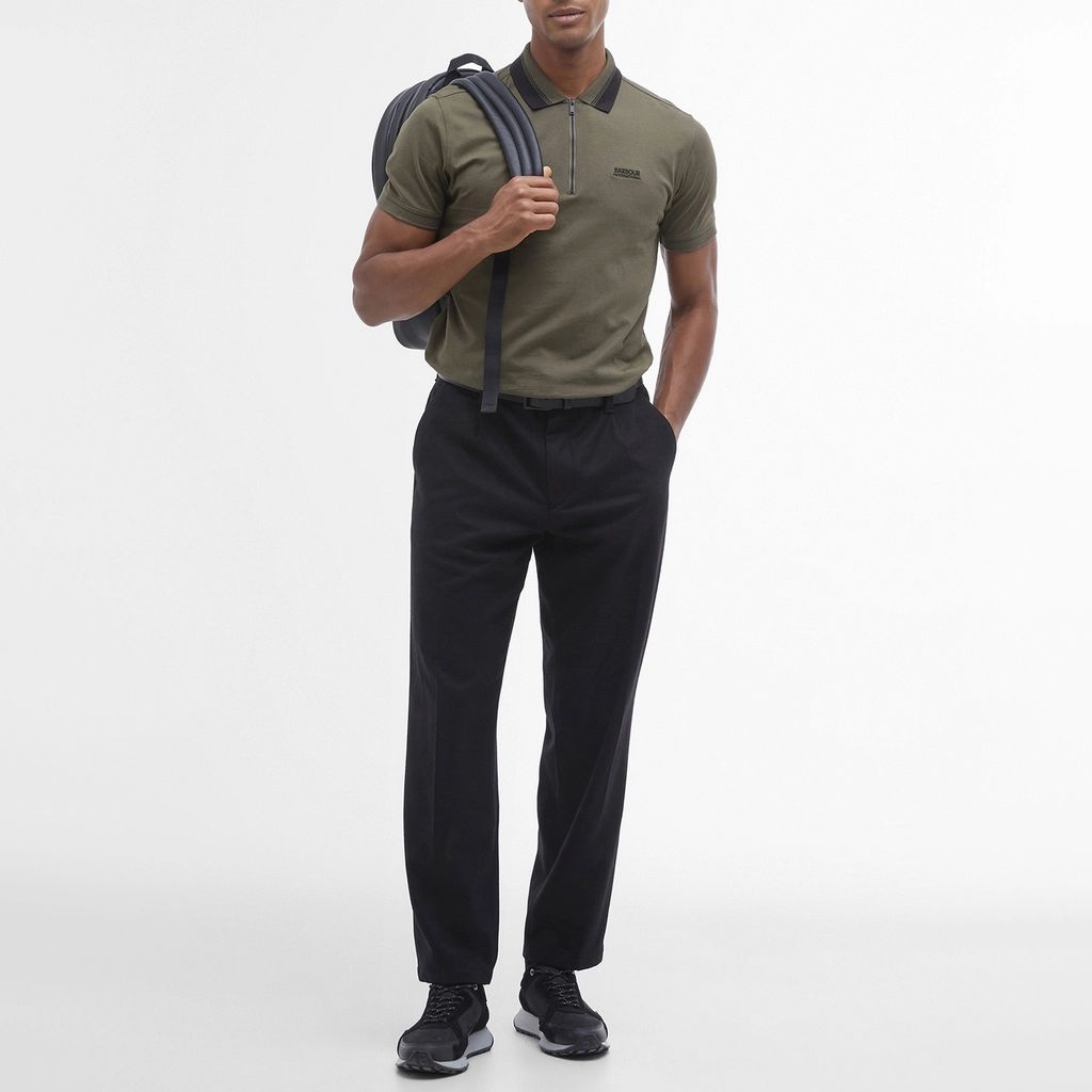 Barbour Orton Tipped Cotton-Jersey Polo Shirt - S