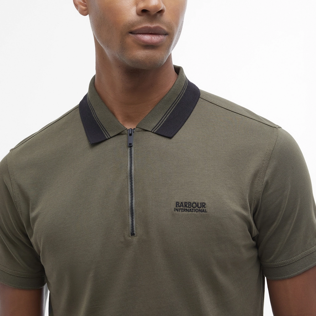 Barbour Orton Tipped Cotton-Jersey Polo Shirt - S