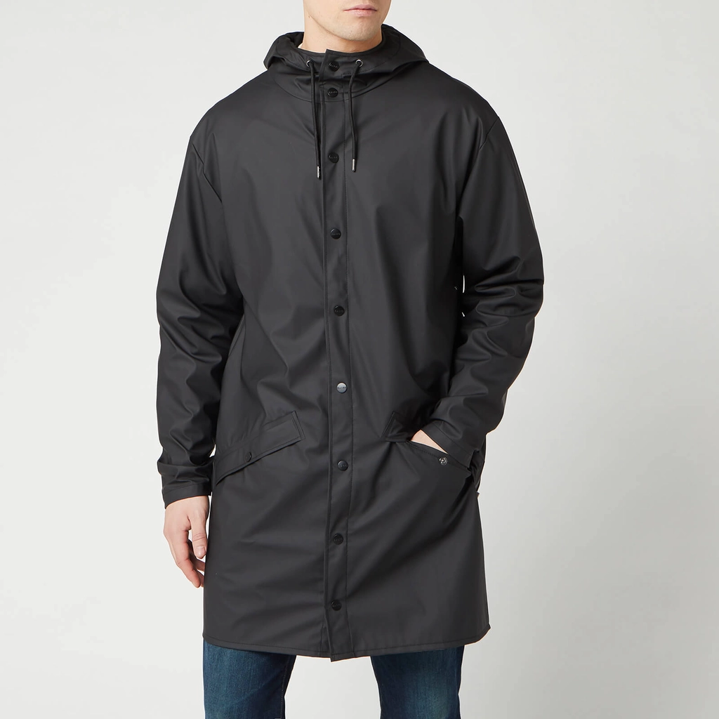 RAINS Men's Matte Shell Long Jacket - M