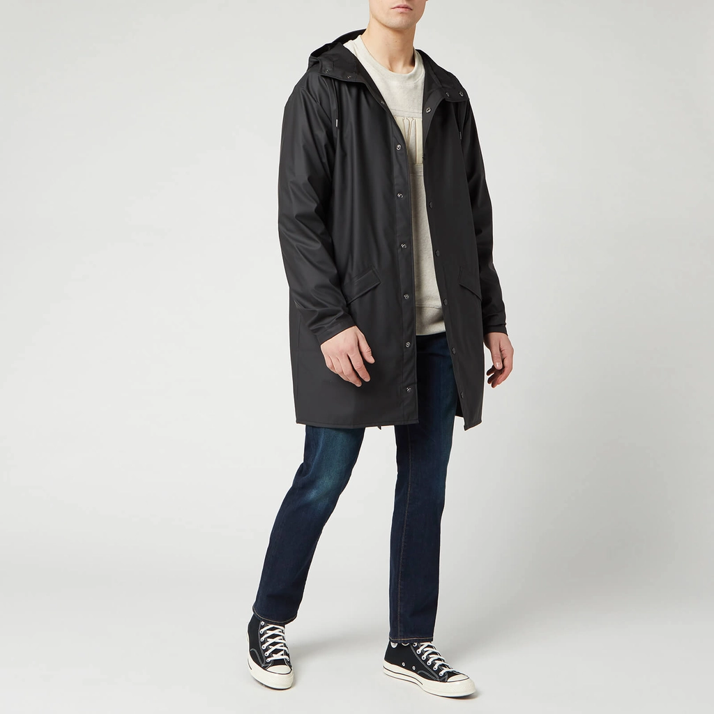 RAINS Men's Matte Shell Long Jacket - M