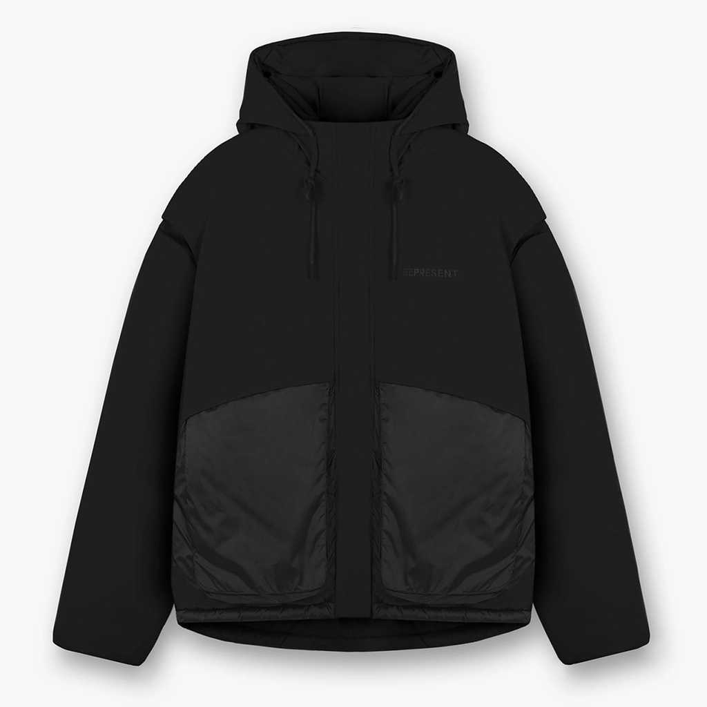 Represent Layered Nylon-Blend Hooded Puffer Jacket - S