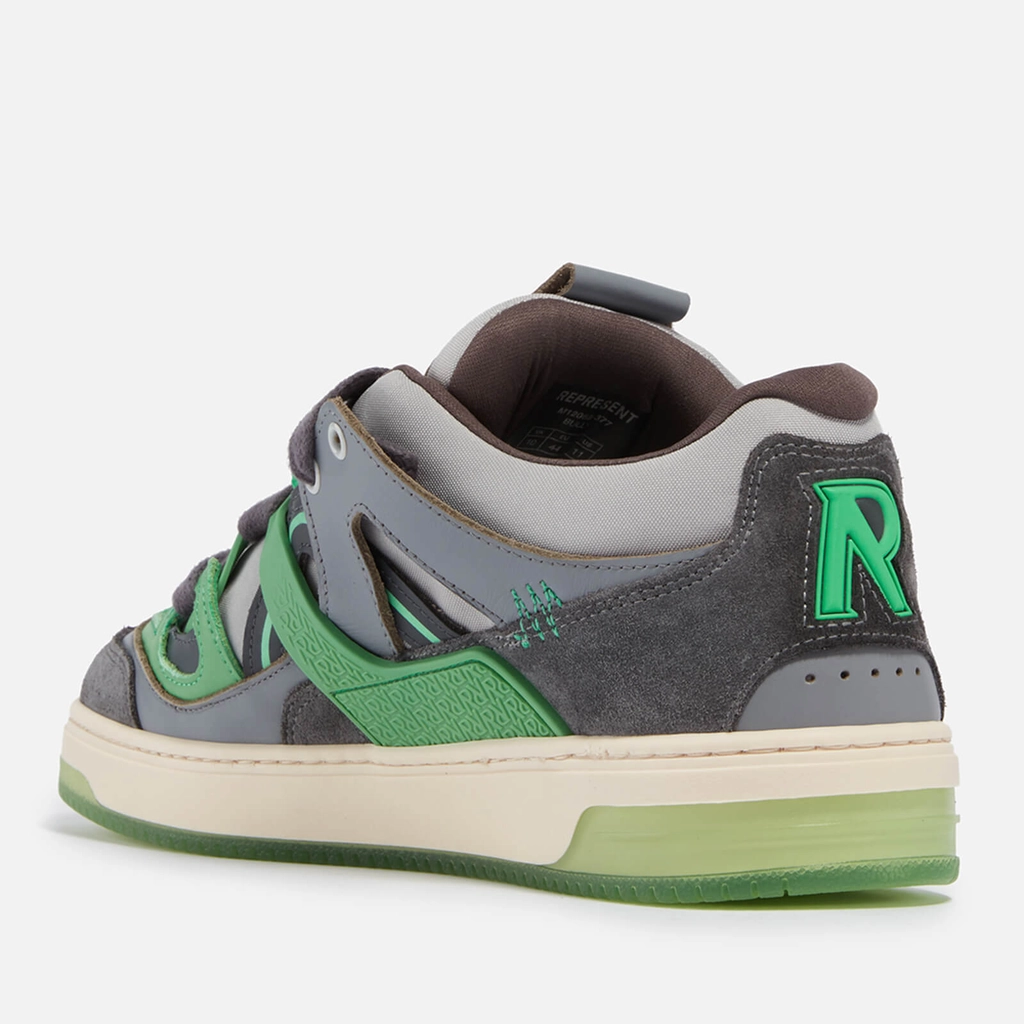 Represent Men's Bully Leather and Suede Trainers - UK 8