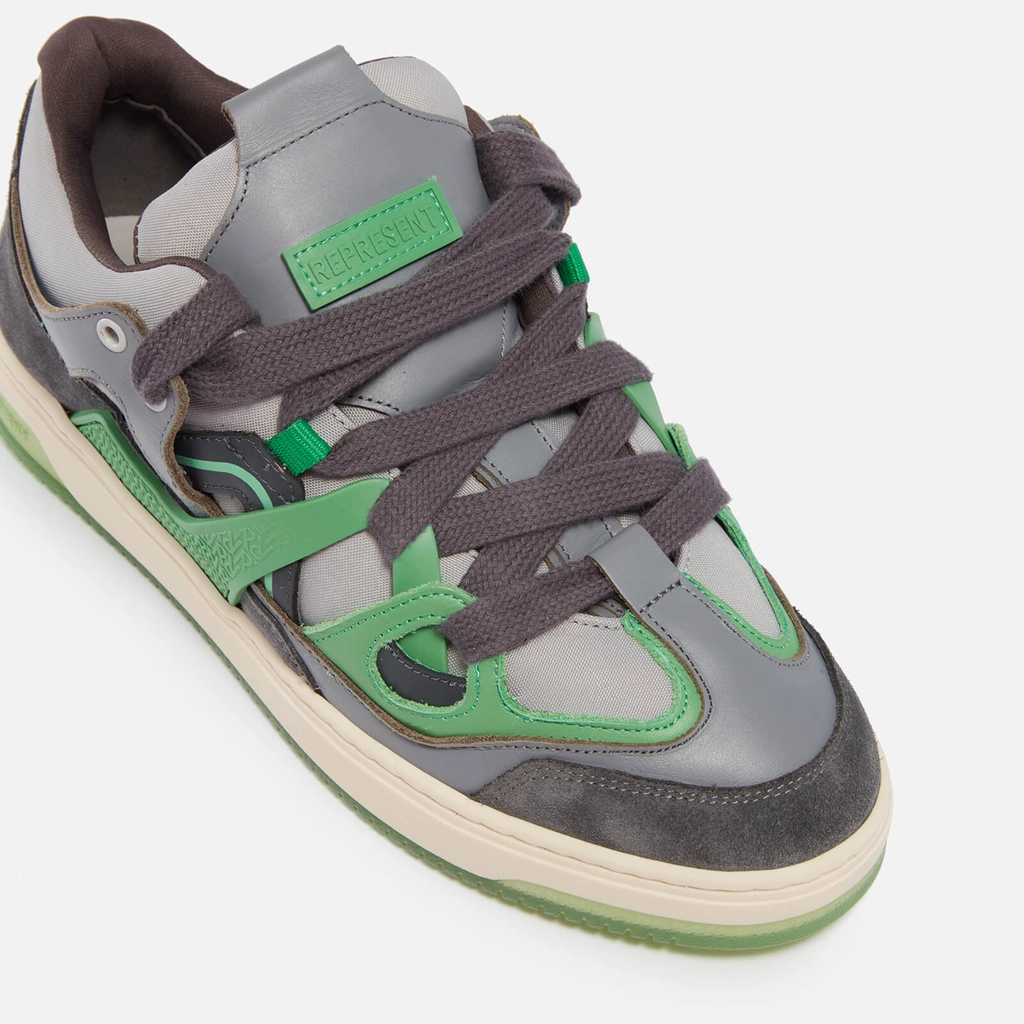 Represent Men's Bully Leather and Suede Trainers - UK 8
