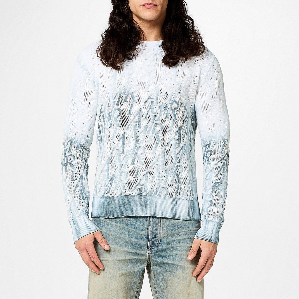 AMIRI All Over Logo Jumper - Ashley Blue