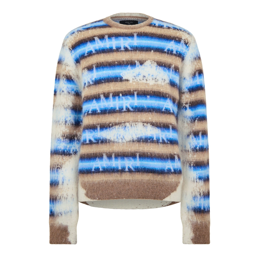 AMIRI Wool Blend Logo Sweater - Air Blue
