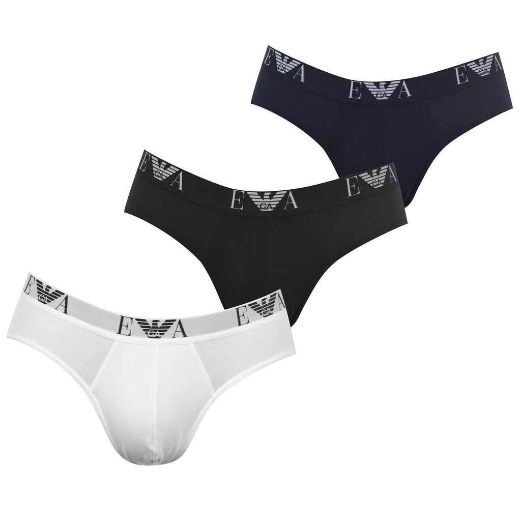 Armani 3 Pack Briefs - Blk/Nvy/Wh56110