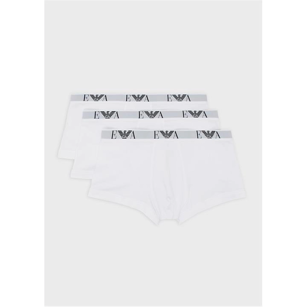 Armani 3-Pack Logo Trunks - White