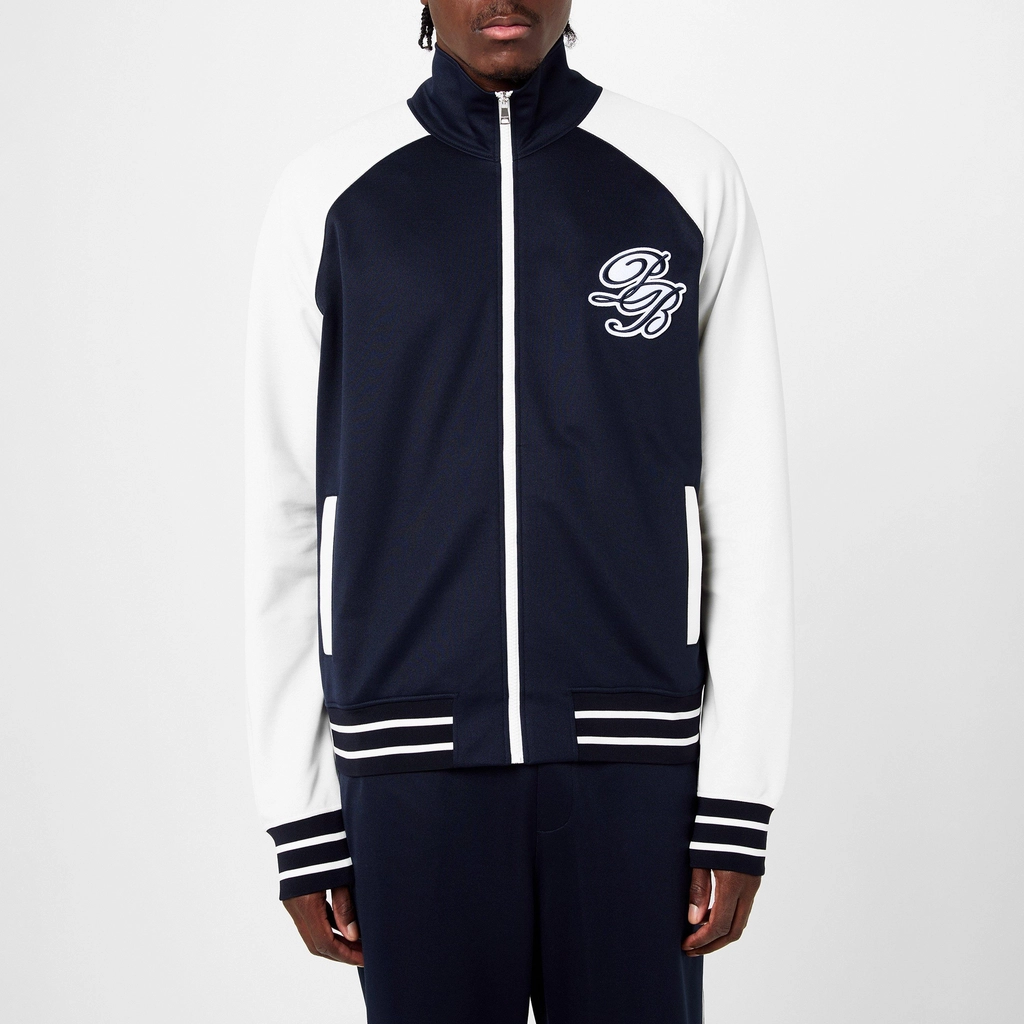 Balmain Pb Monogram Varsity Jacket - Marin/Crème SLS