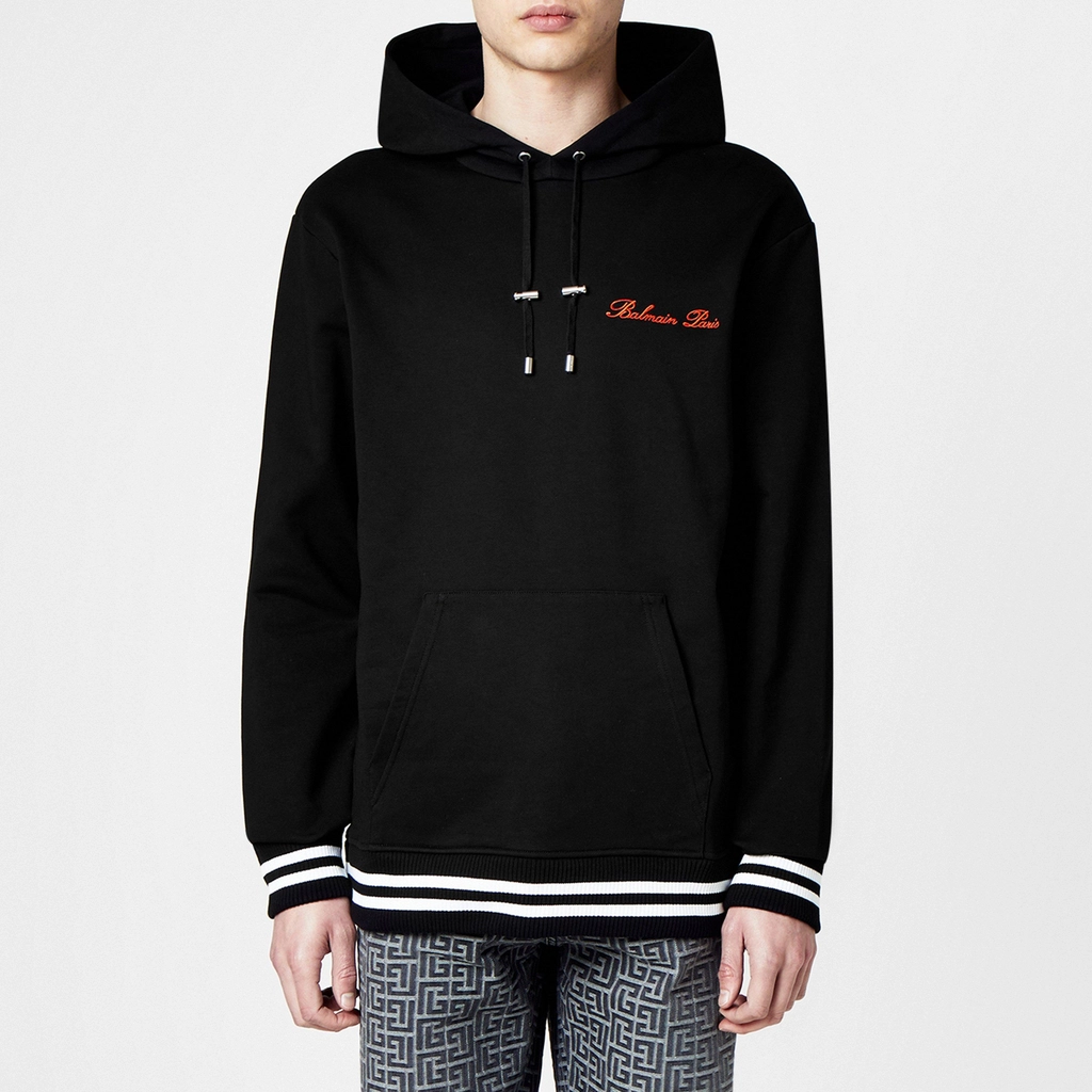 Balmain Signature Hoodie - Blk/Red EKA