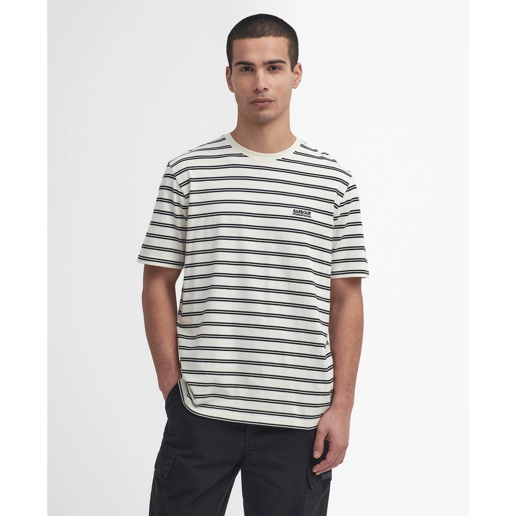 Barbour Bernie Stripe T-Shirt - Wspr White WH32