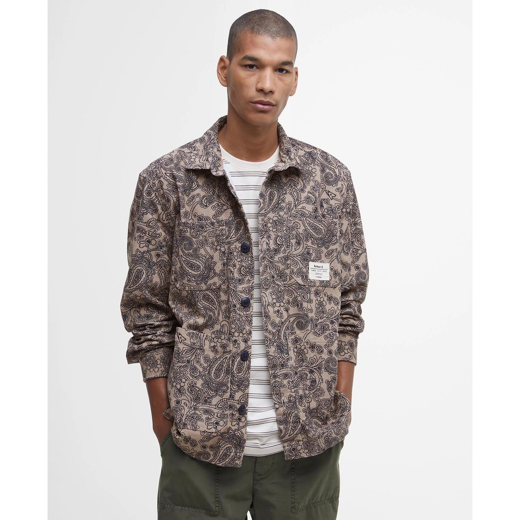 Barbour Brignall Cord Overshirt - Stone