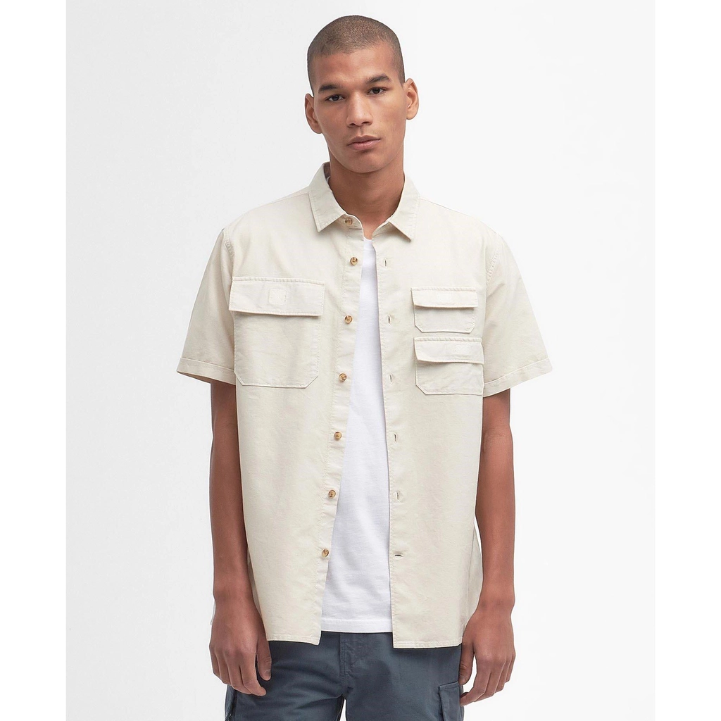 Barbour Catterick Short Sleeve Oxford Shirt - Rainy Day GY59