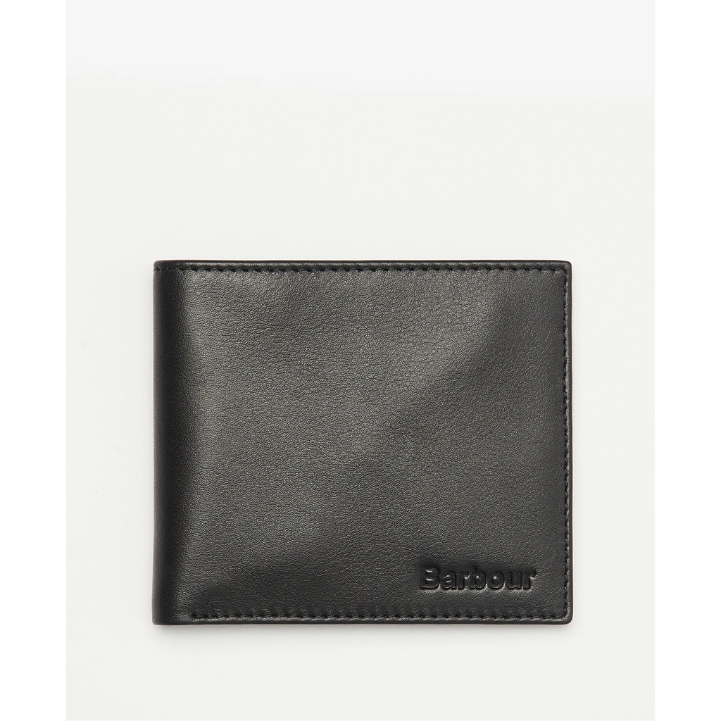Barbour Colwell Billfold Leather Wallet - Black BK91