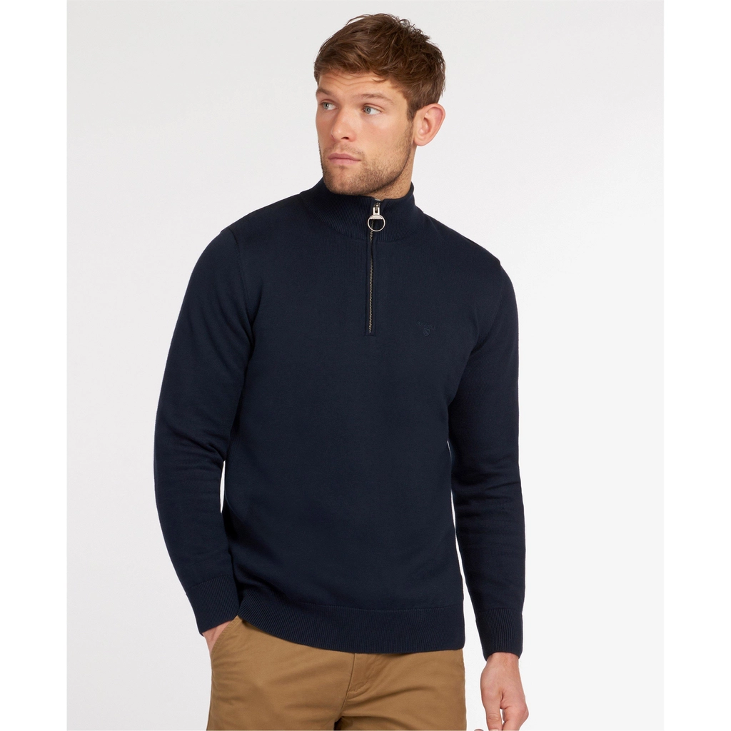 Barbour Cotton Half Zip Jumper - Navy NY91