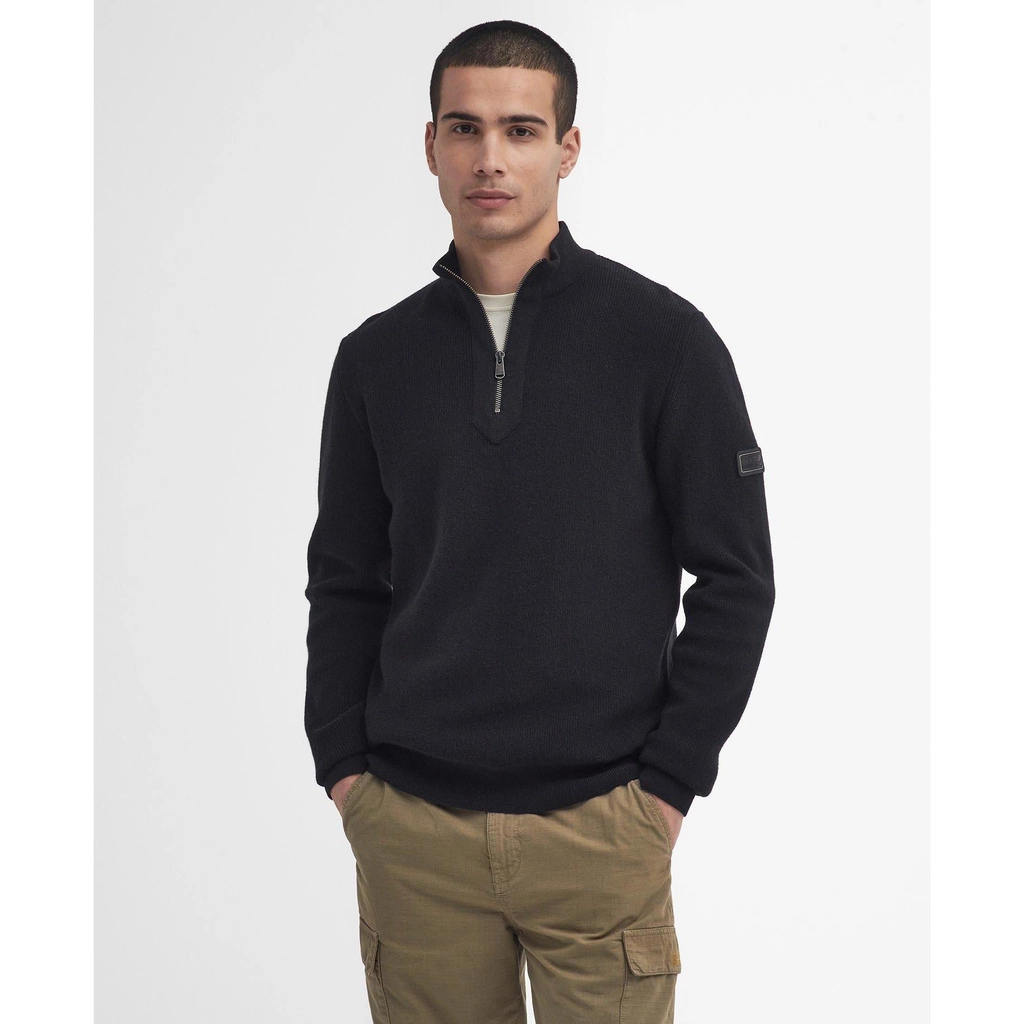 Barbour Crawley Half-Zip Jumper - Black BK31