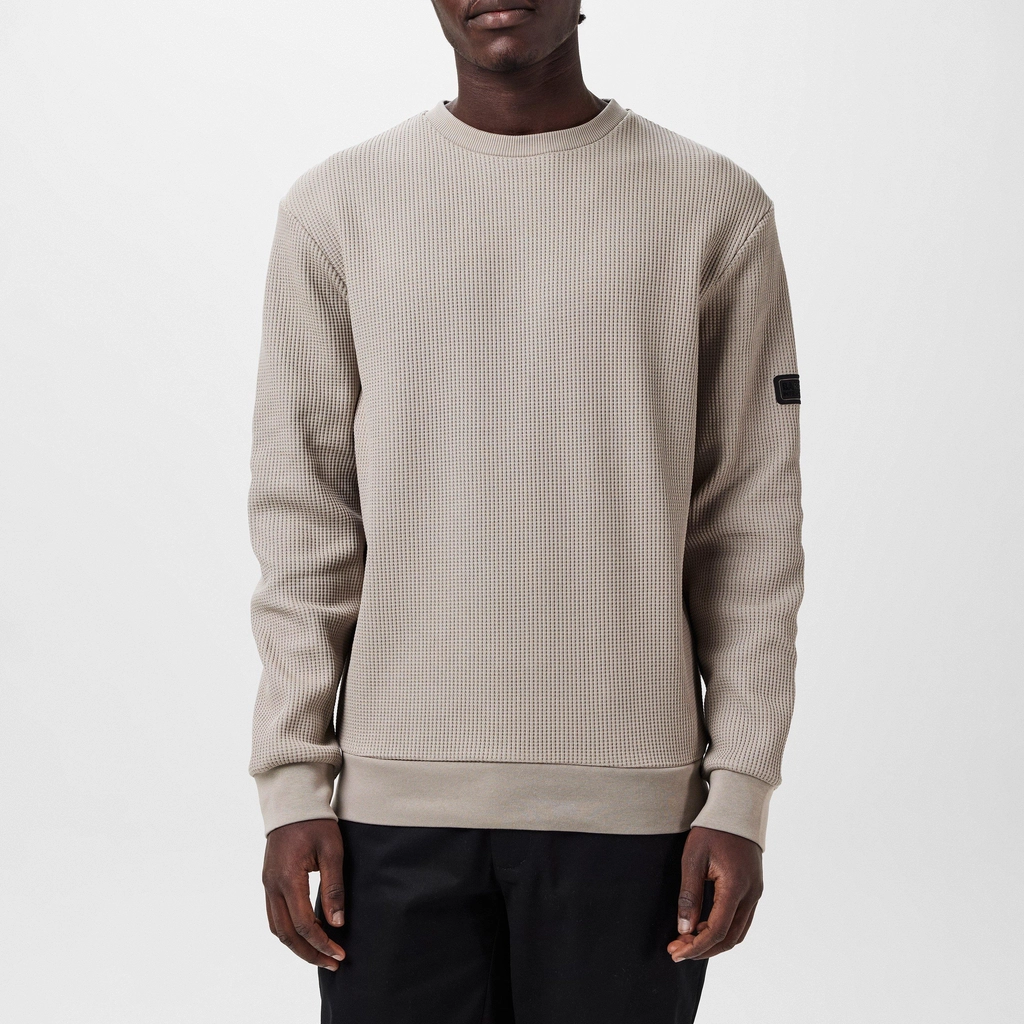 Barbour Curve Waffle Sweatshirt - Concrete GY35