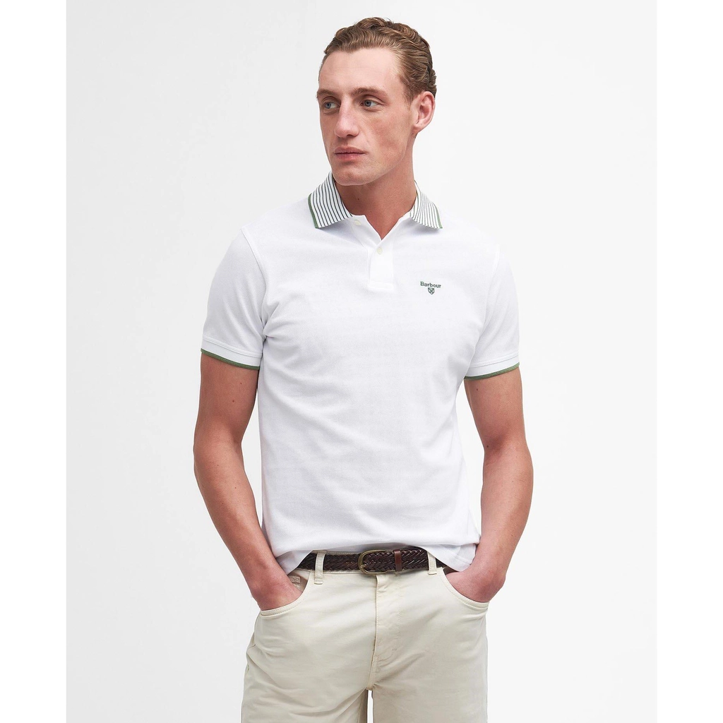 Barbour Denwick Polo Shirt - White WH11