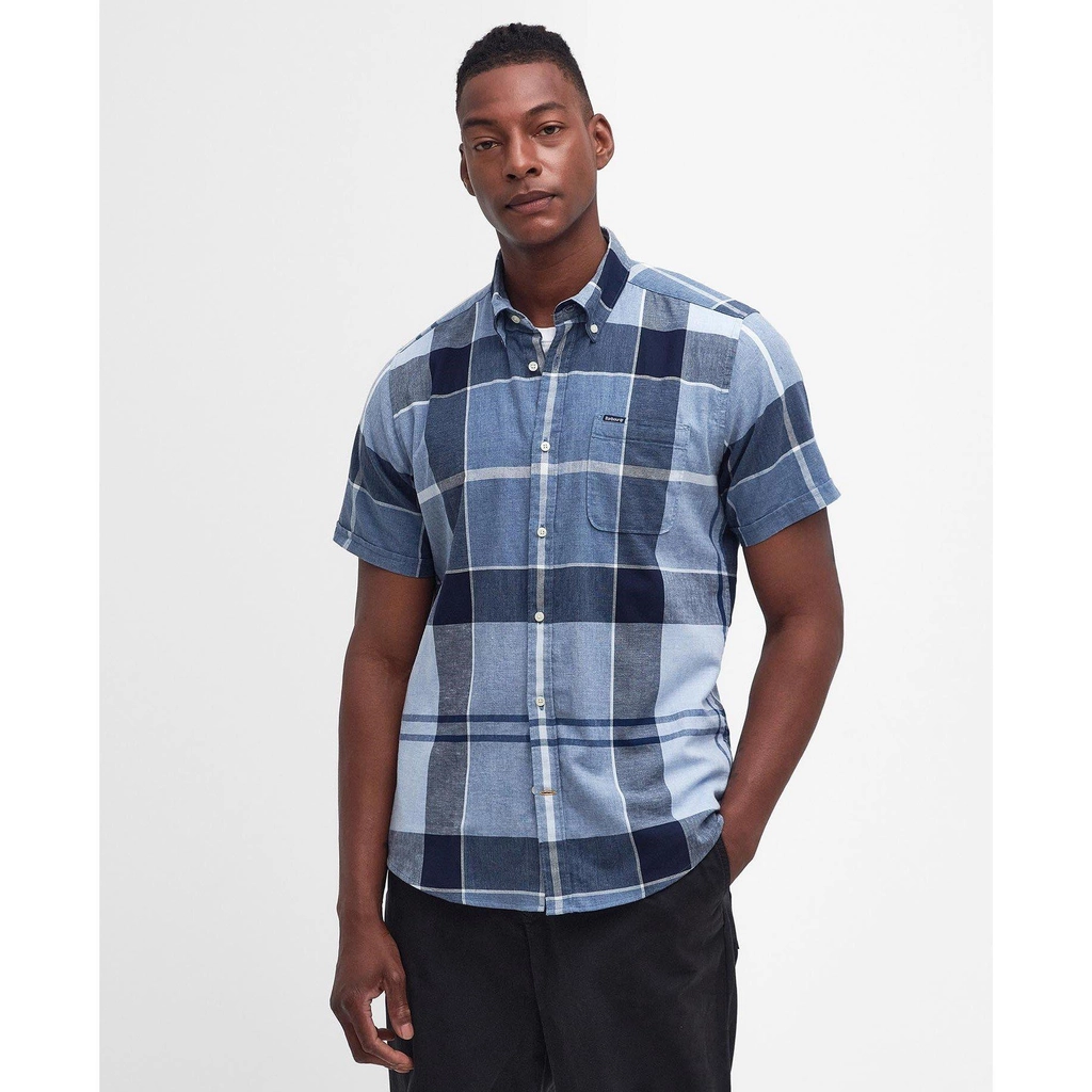 Barbour Doughill Short Sleeved Shirt - Blue TN22