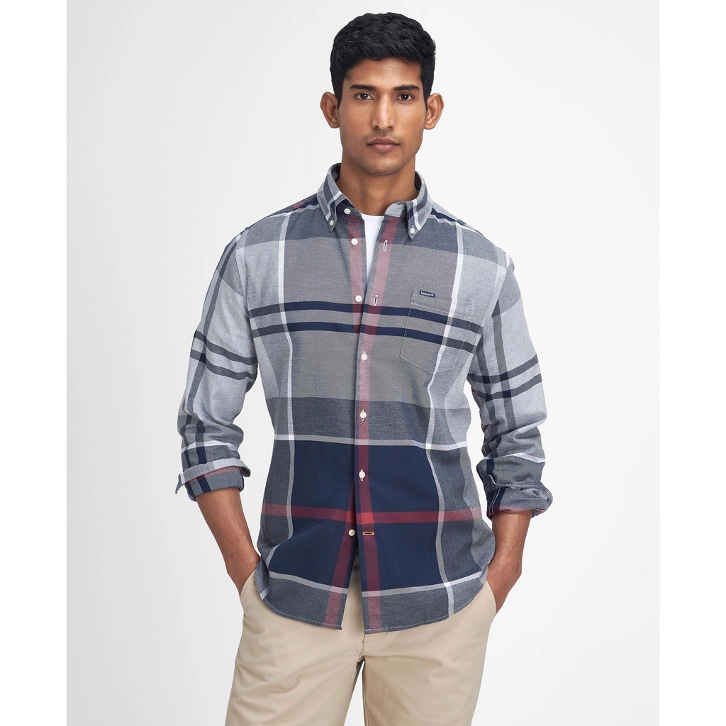Barbour Dunoon Tailored Long Sleeved Shirt - Bl Granite TN21
