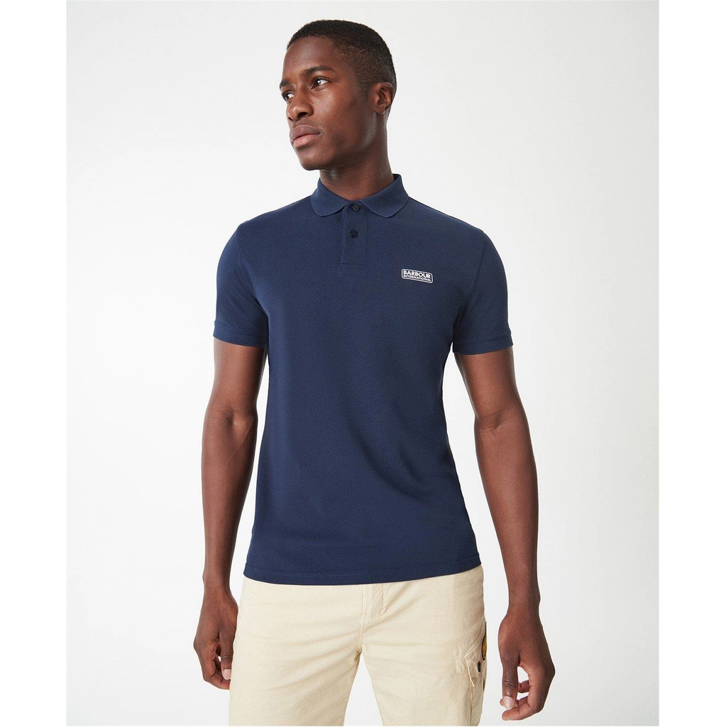 Barbour Essential Tipped Polo - Navy NY91