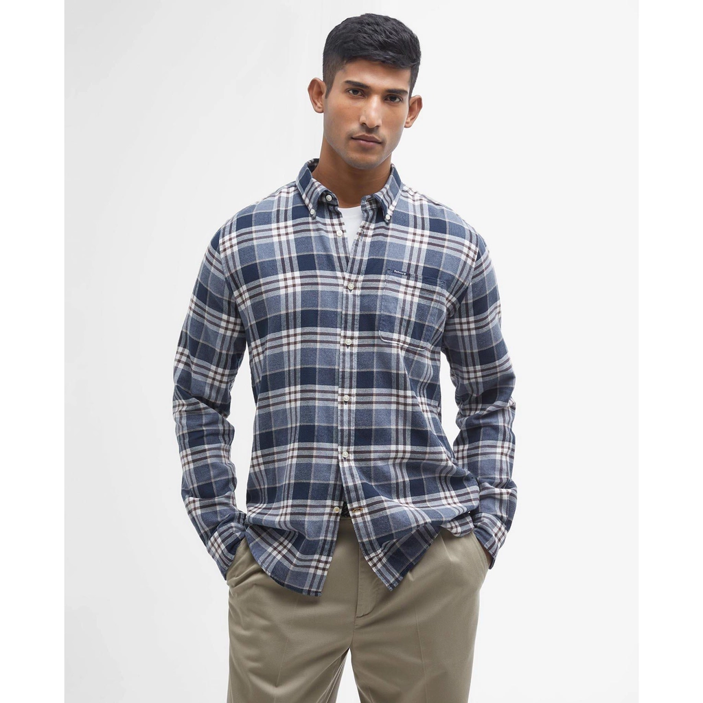 Barbour Fallbay Tailored Long-Sleeved Shirt - Navy