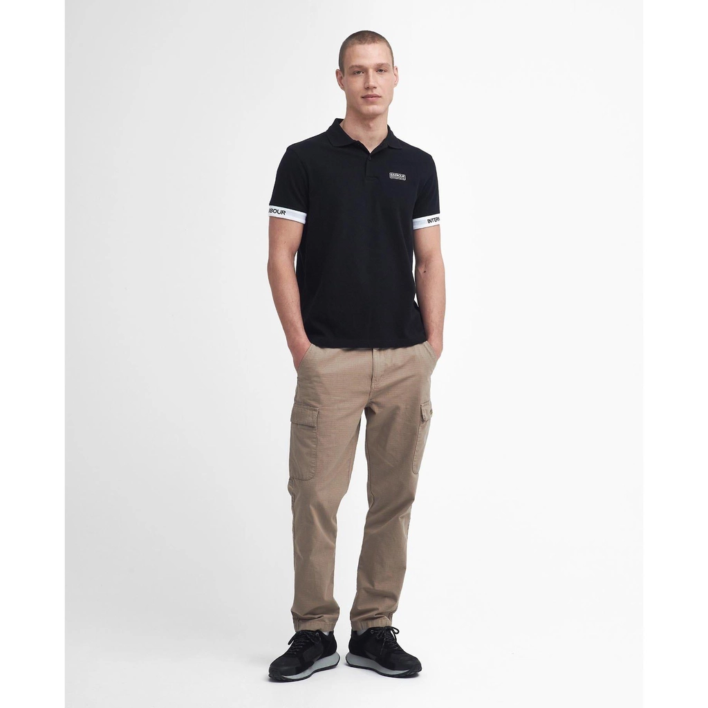 Barbour Heim Short Sleeved Polo Shirt - Black BK31