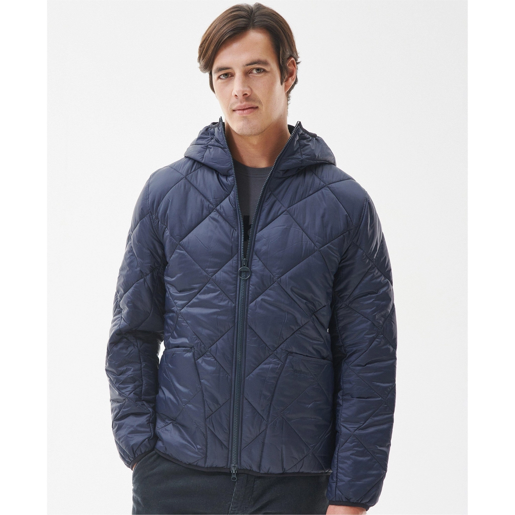 Barbour Hooded Liddesdale Quilted Jacket - Navy NY71