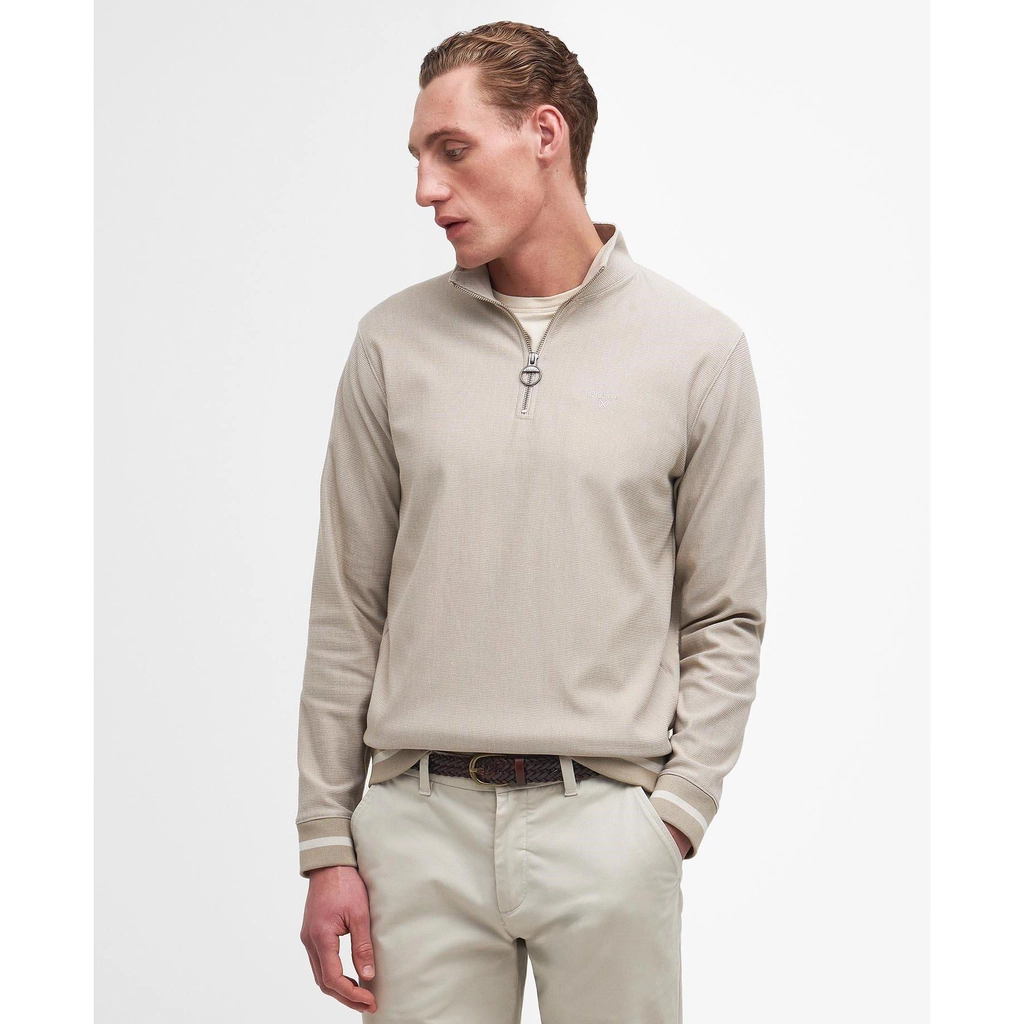 Barbour Houndwood Half Zip Sweatshirt - Concrete GY35