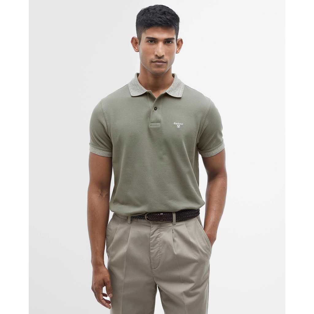 Barbour Marlton Tailored Short-Sleeved Polo Shirt - Green GN68